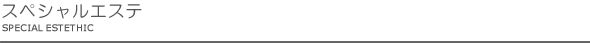 スペシャルエステ